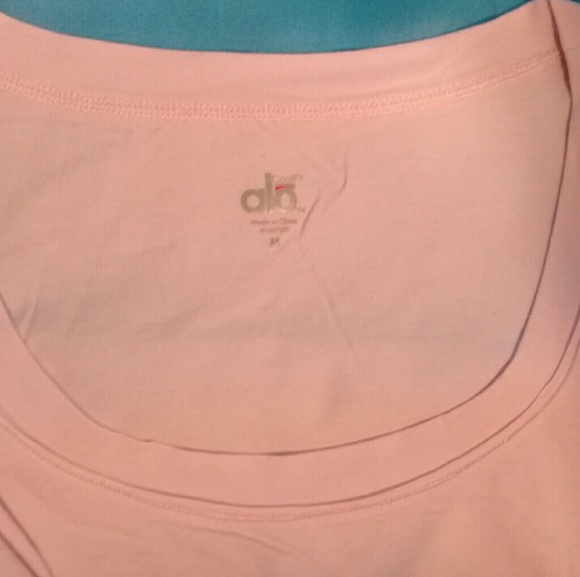 ALO BAMBOO T - SHIRT 3/4 SLEEVES  Powder Pink ALO - Picture 11 of 14